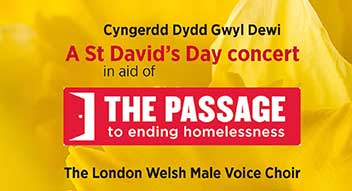 Poster for St David's Day concert at Central Hall Westminster