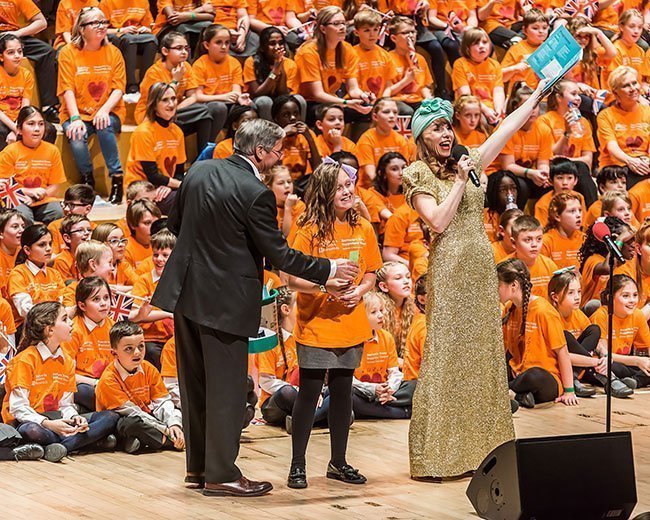 Choir of children at the Barnardo's young supporter concert